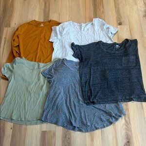 Women's Short Sleeve Tees - Mustard, Gray, Black, Olive